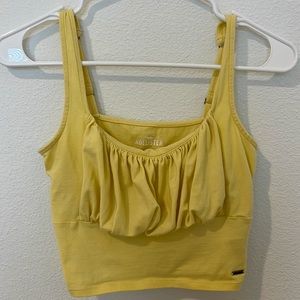 Yellow Hollister crop top